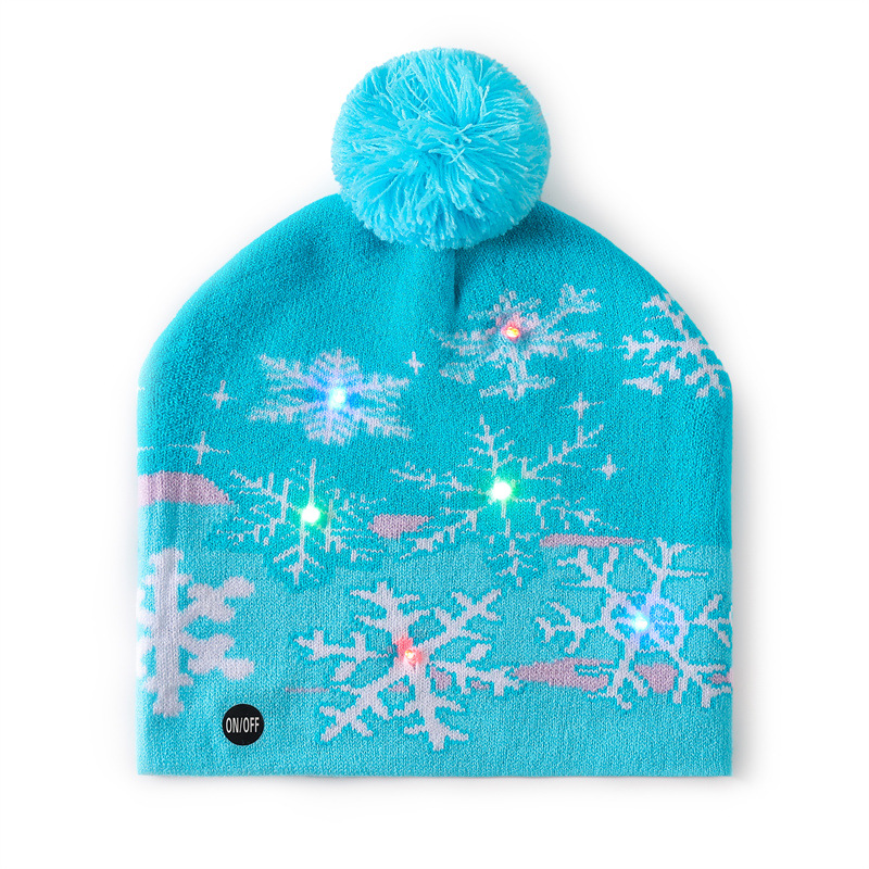 Tokyocanvas Lake Blue Snowflakes Christmas Hat