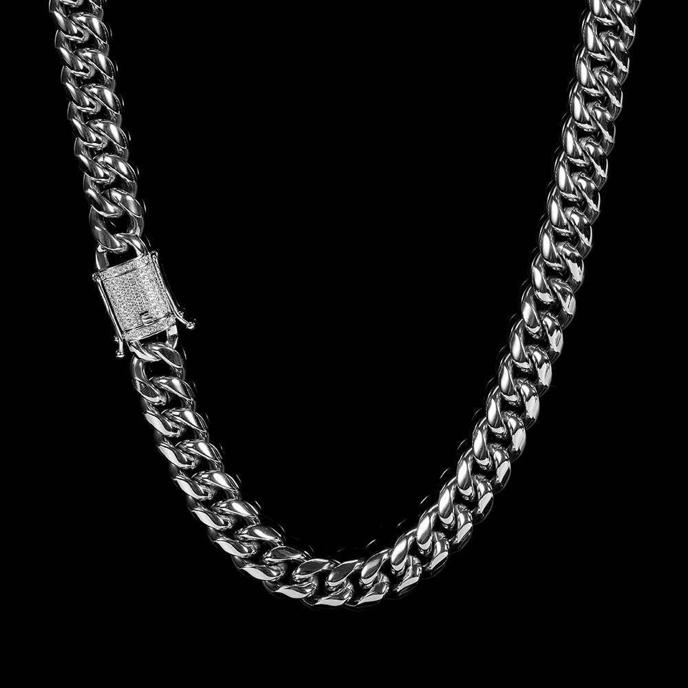 Tokyocanvas Men Hip Hop Cuban Chain