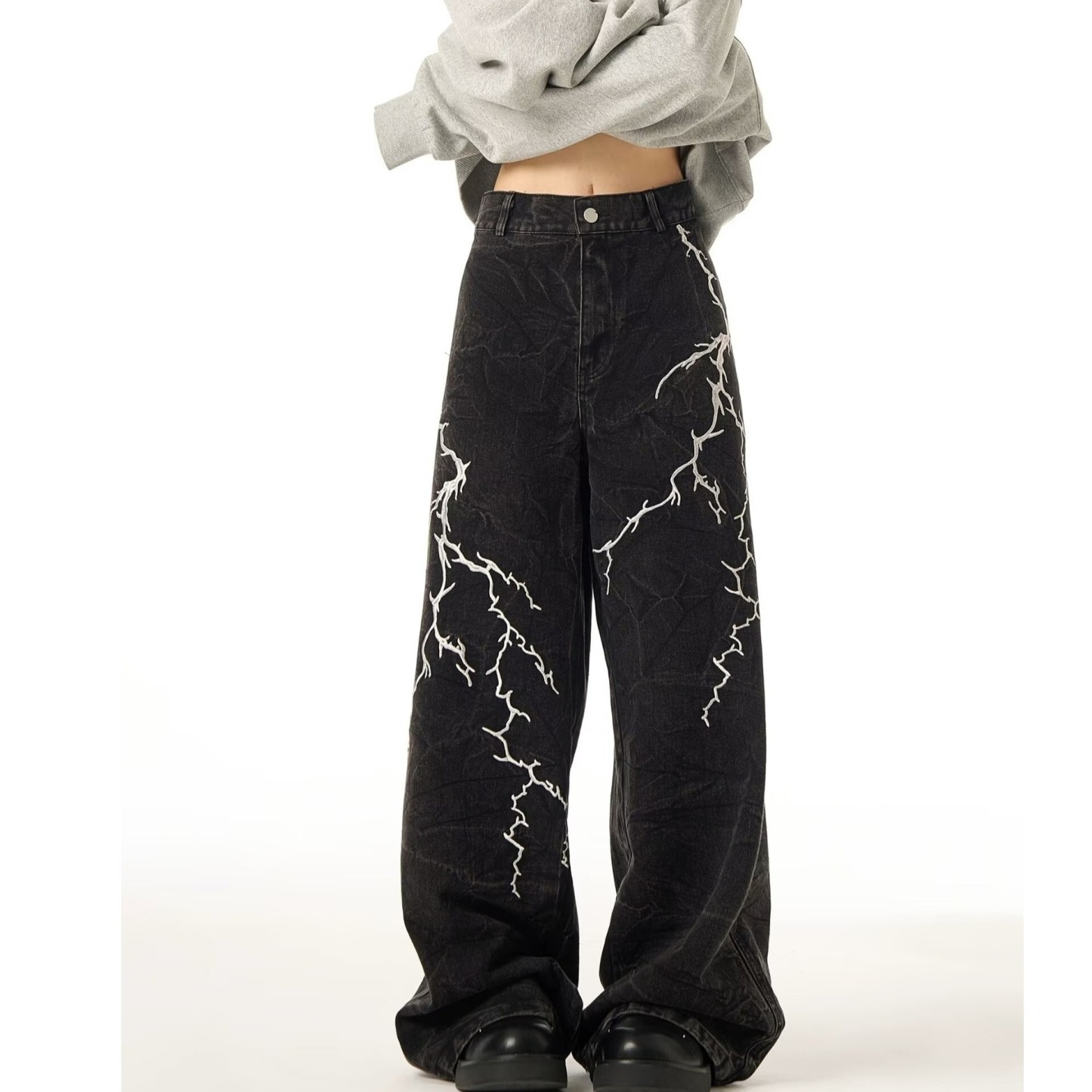 Tokyocanvas Lightning Black Jeans