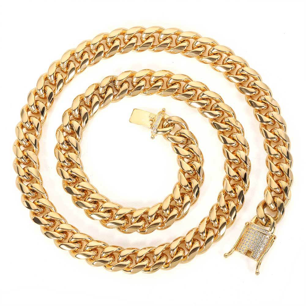 Tokyocanvas Men's Hip Hop Cuban Chain