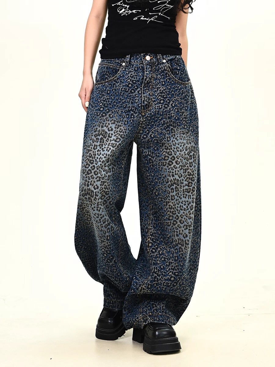 Tokyocanvas Leopard Blue Jeans