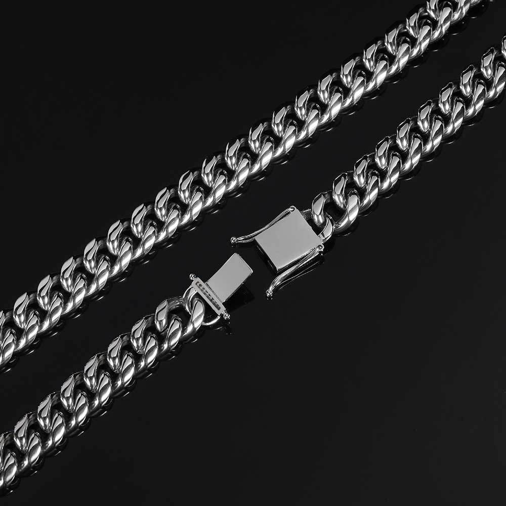 Tokyocanvas Men Hip Hop Cuban Chain