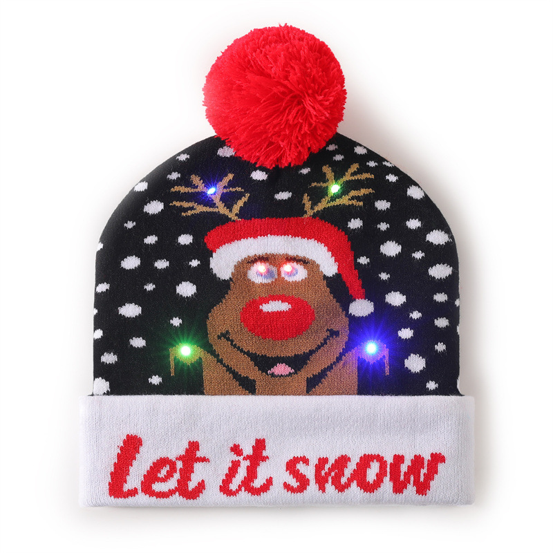 Tokyocanvas Polka Dot White Let It Snow Christmas Hat