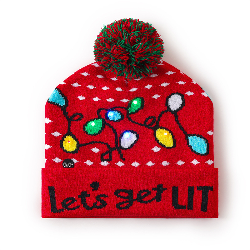 Tokyocanvas Big Red Light String Christmas Hat