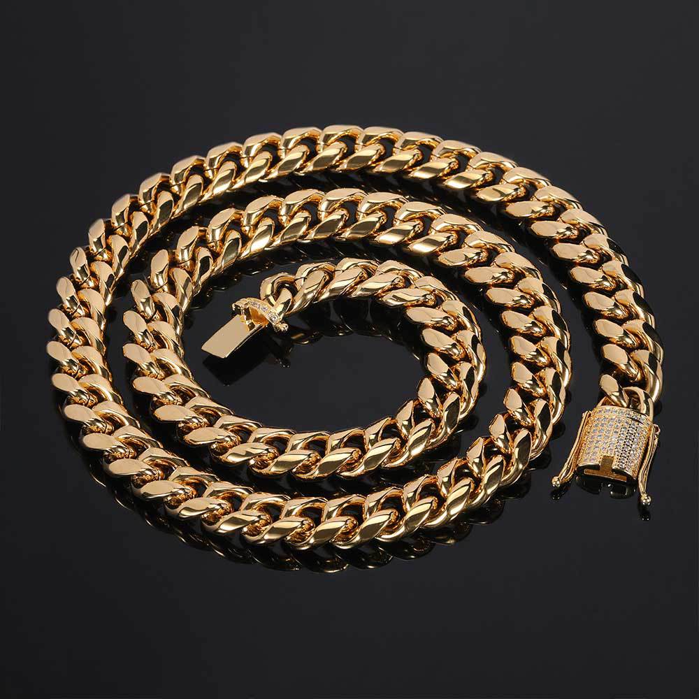 Tokyocanvas Men's Hip Hop Cuban Chain