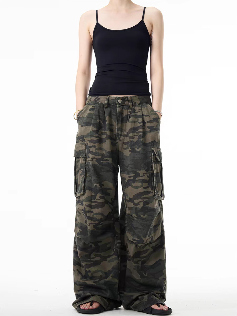 Tokyocanvas Double-Pocket Camouflage Jeans