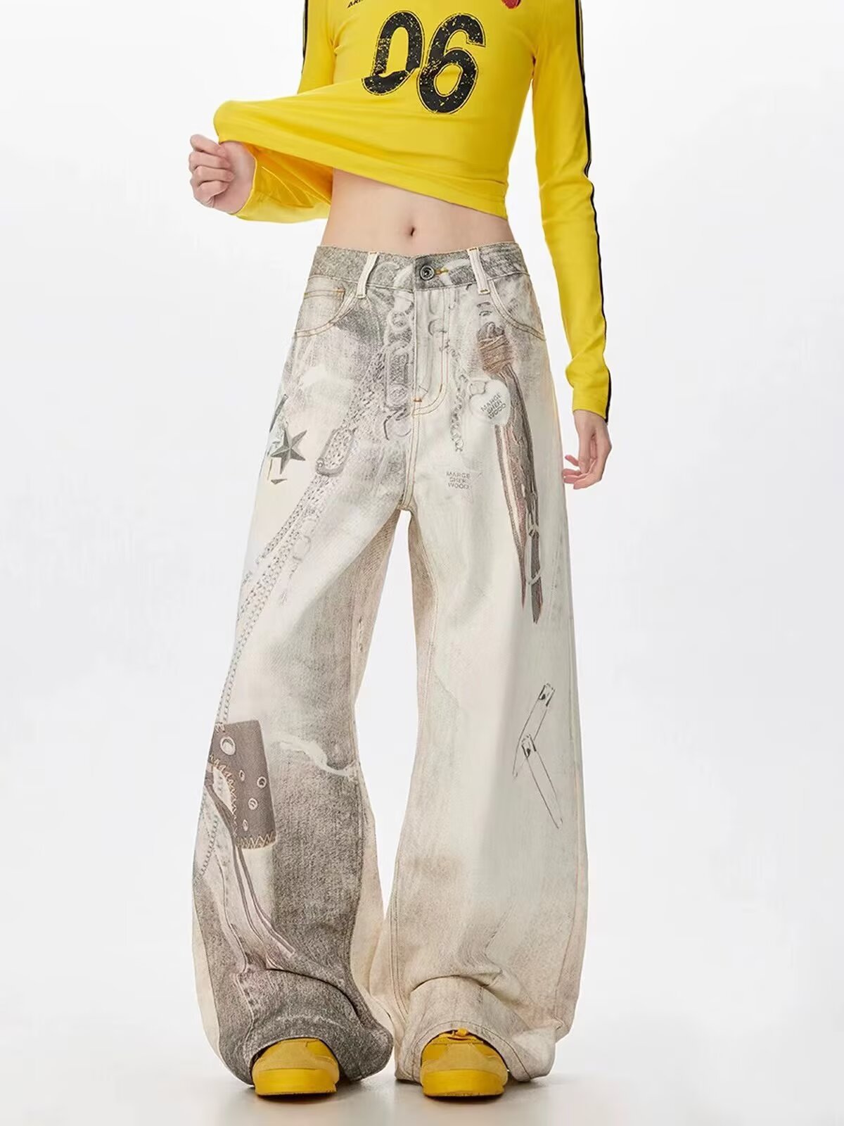 Tokyocanvas Poster Print Retro Apricot Jeans