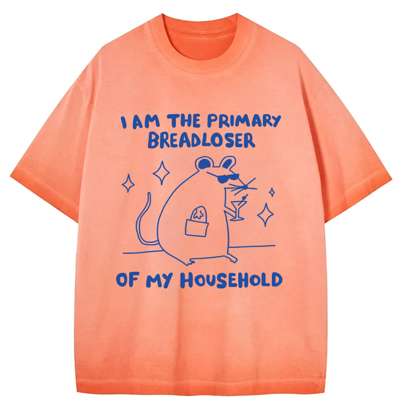 Tokyocanvas I Am the Primary Breadloser of My Household Gradient Washed T-Shirt