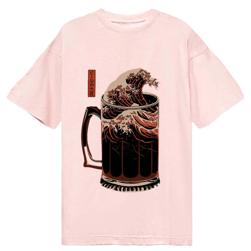 Tokyocanvas The Great Wave Of Beer Japanese Classic T-Shirt