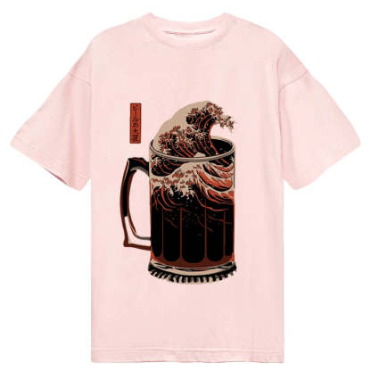 Tokyocanvas The Great Wave Of Beer Japanese Classic T-Shirt