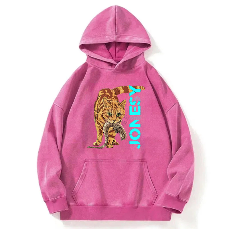Tokyocanvas Cat Cames In Silence Washed Hoodie
