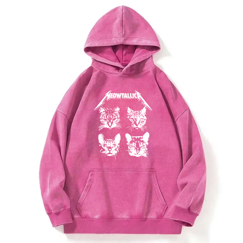 Tokyocanvas Visible Cat Emotion Washed Hoodie