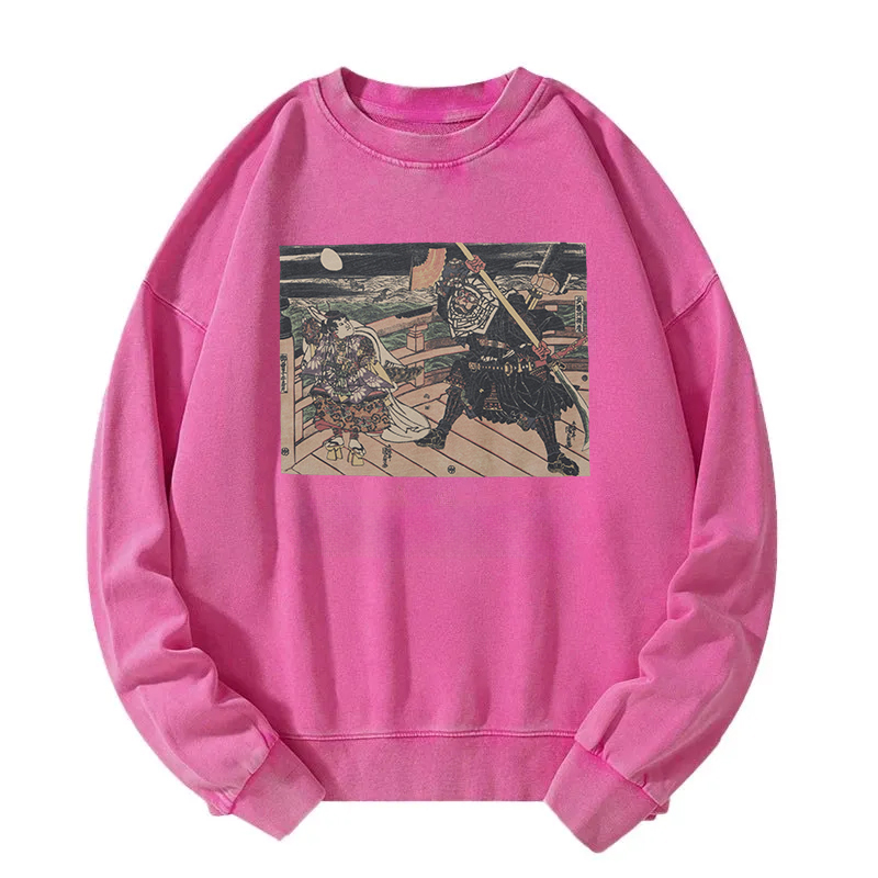 Tokyocanvas Museum Of Fine Arts Ukiyo-e Confrontation Washed Sweatshirt