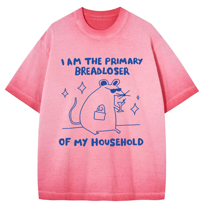 Tokyocanvas I Am the Primary Breadloser of My Household Gradient Washed T-Shirt