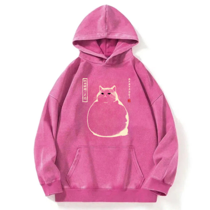 Tokyocanvas Matsumoto Hoji Cat Washed Hoodie