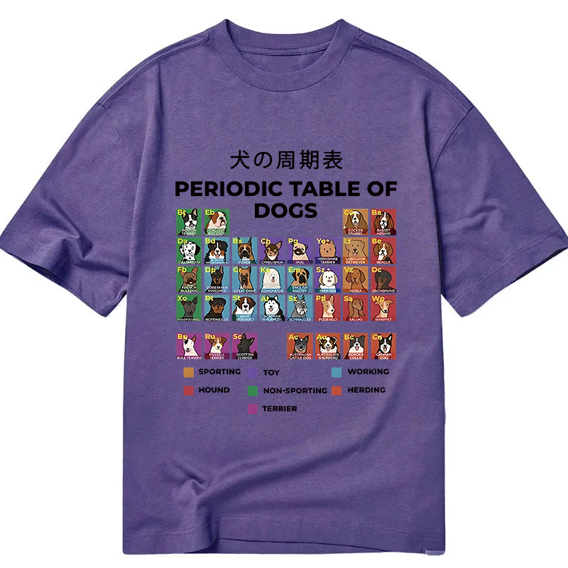 Tokyocanvas Periodic Table Of Dogs Classic T-Shirt