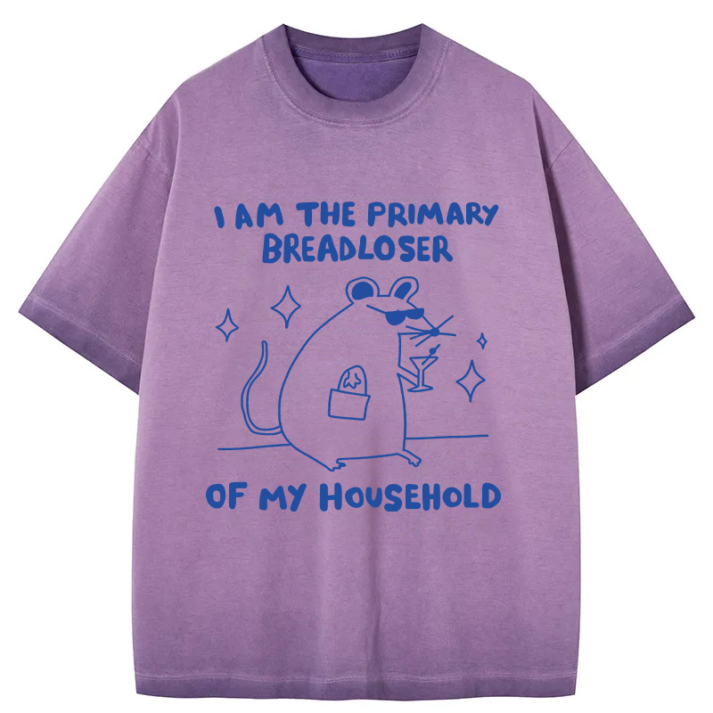 Tokyocanvas I Am the Primary Breadloser of My Household Gradient Washed T-Shirt