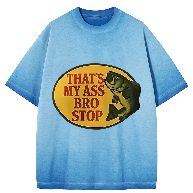 Tokyocanvas Bro Stop Gradient Washed T-Shirt