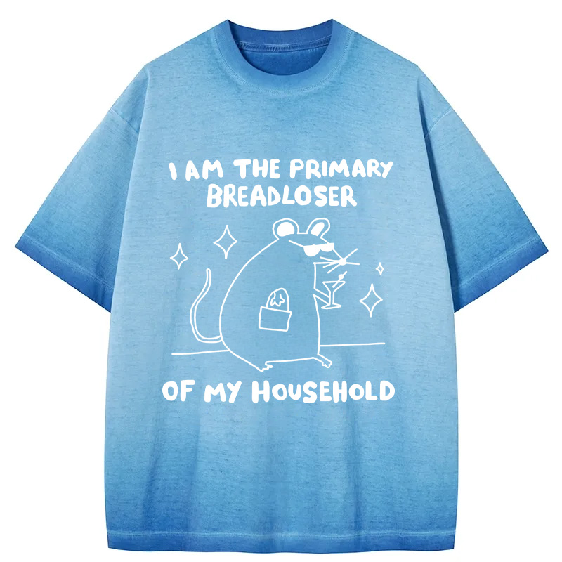 Tokyocanvas I Am the Primary Breadloser of My Household Gradient Washed T-Shirt