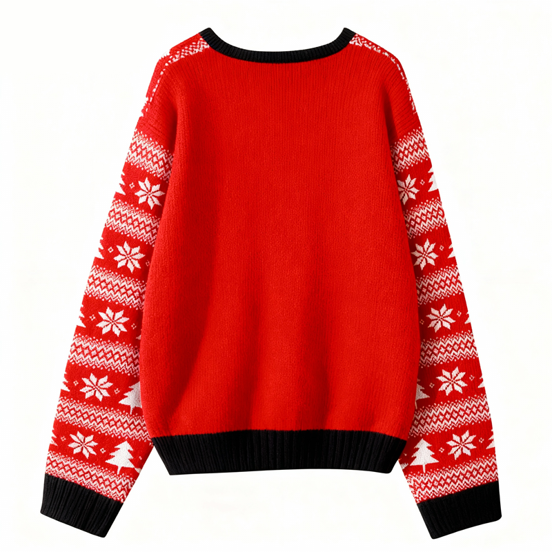 Tokyocanvas White Christmas Tree Ugly Christmas Sweater