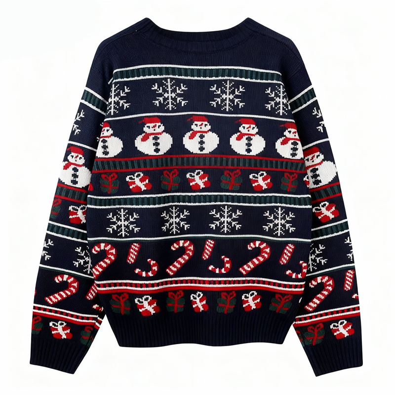 Tokyocanvas Christmas Snowman Ugly Christmas Sweater