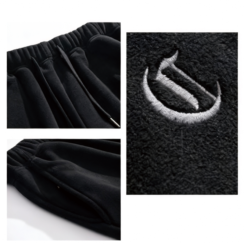 Tokyocanvas Metallic-tone D Cuffed Fleece Sweatpants