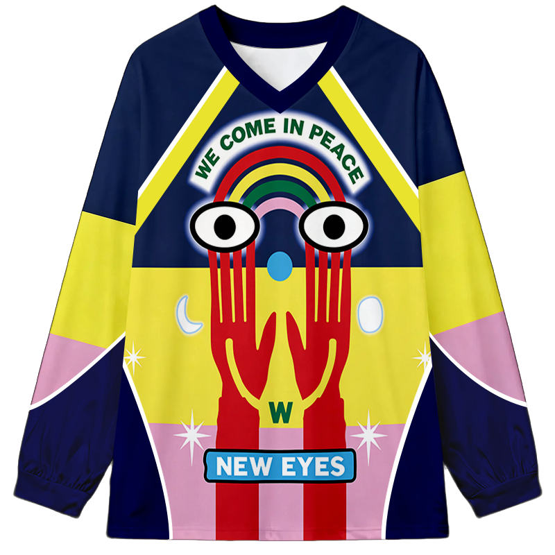 Tokyocanvas New Eyes Long Sleeve Graphic Print T-Shirt