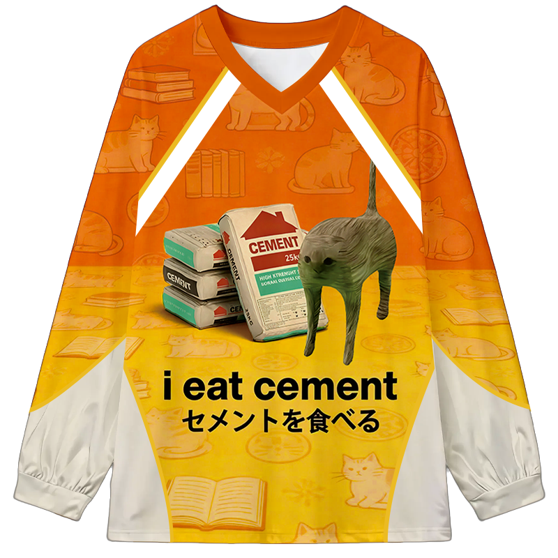 Tokyocanvas I Eat Cement Graphic Long-sleeve T-Shirt