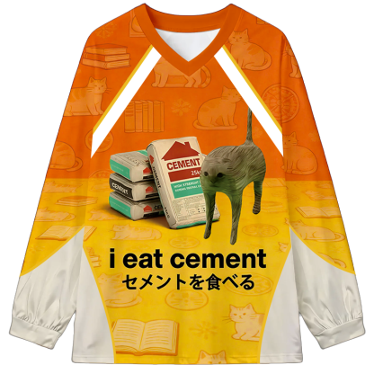 Tokyocanvas I Eat Cement Graphic Long-sleeve T-Shirt