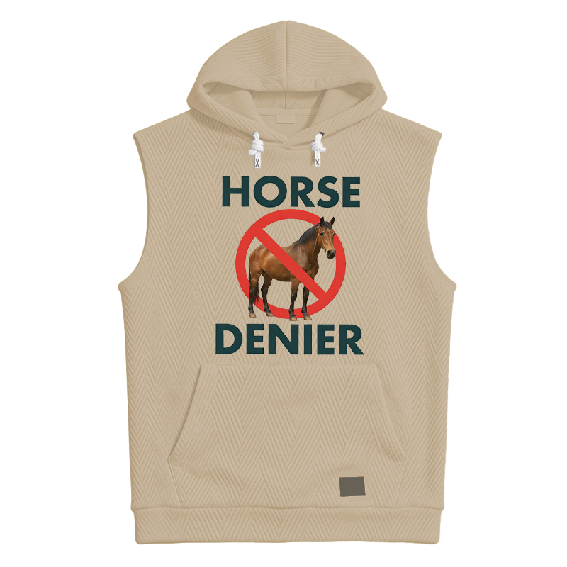 Tokyocanvas Funny Horse Denier Conspiracy Theory Hooded Tank