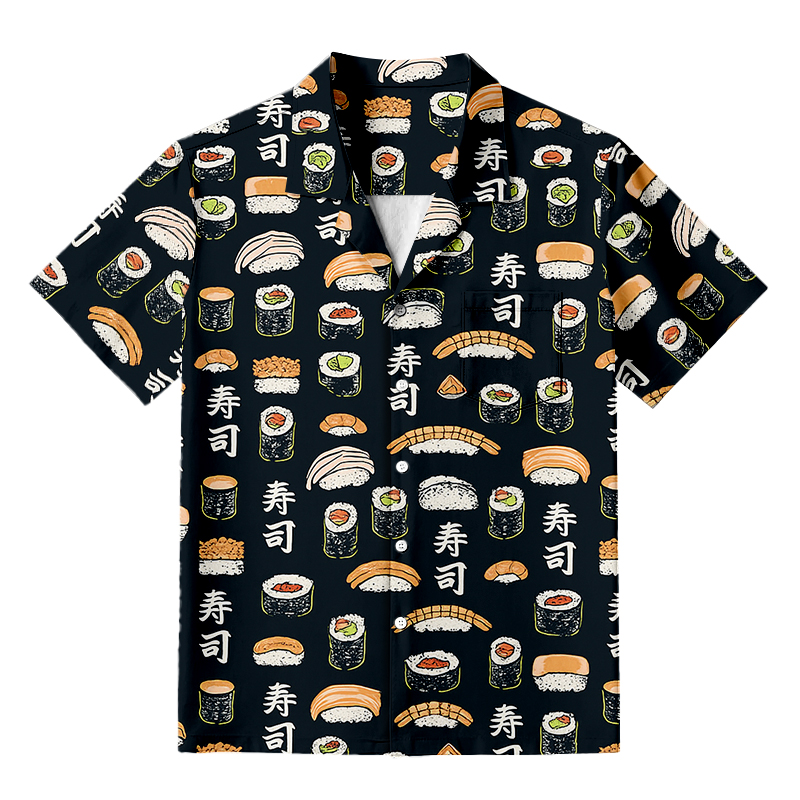 Tokyocanvas Japanese Sushi Aloha Hawaiian Shirt
