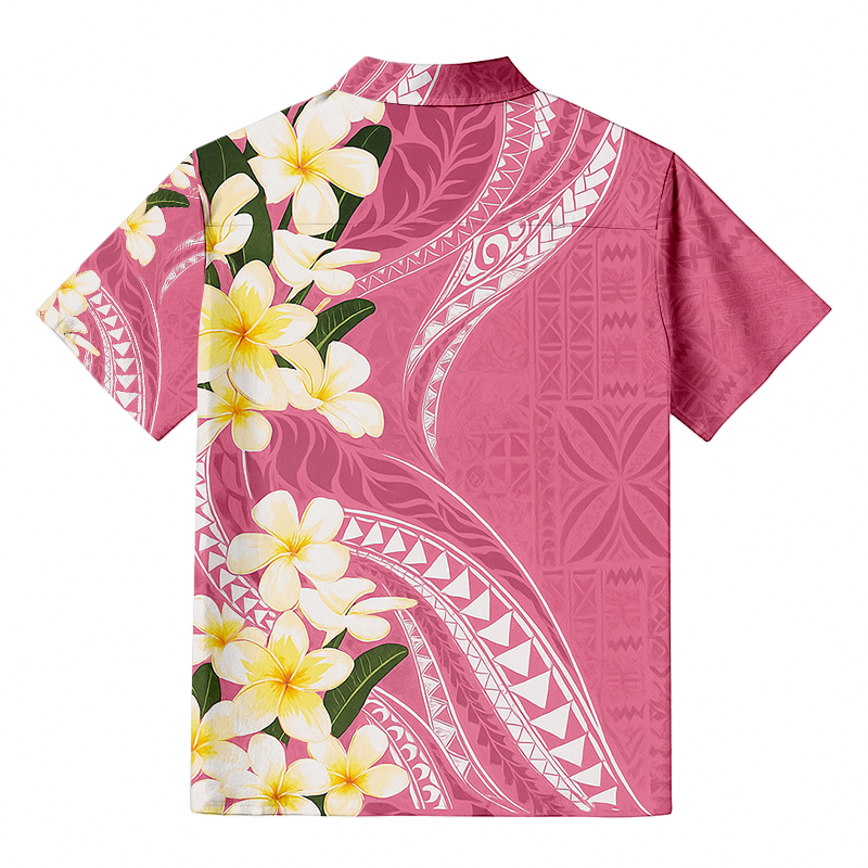 Tokyocanvas Aloha Pink Flowers Hawaiian Shirt