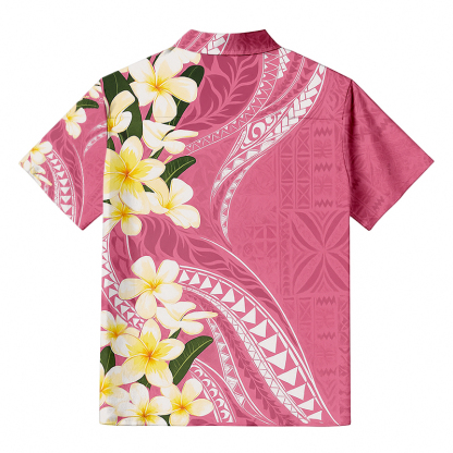 Tokyocanvas Aloha Pink Flowers Hawaiian Shirt