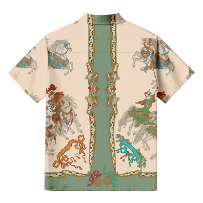 Tokyocanvas Creative Ukiyoe Pony Hawaiian Shirt