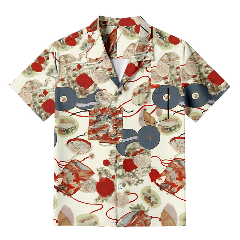 Tokyocanvas Shell And Flower Hawaiian Shirt