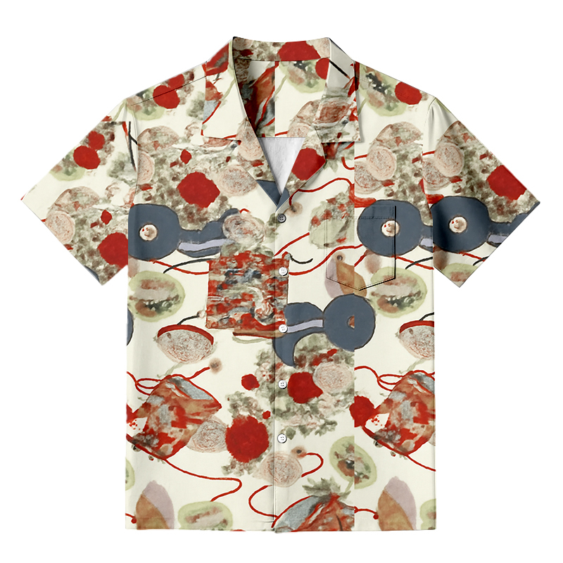 Tokyocanvas Shell And Flower Hawaiian Shirt