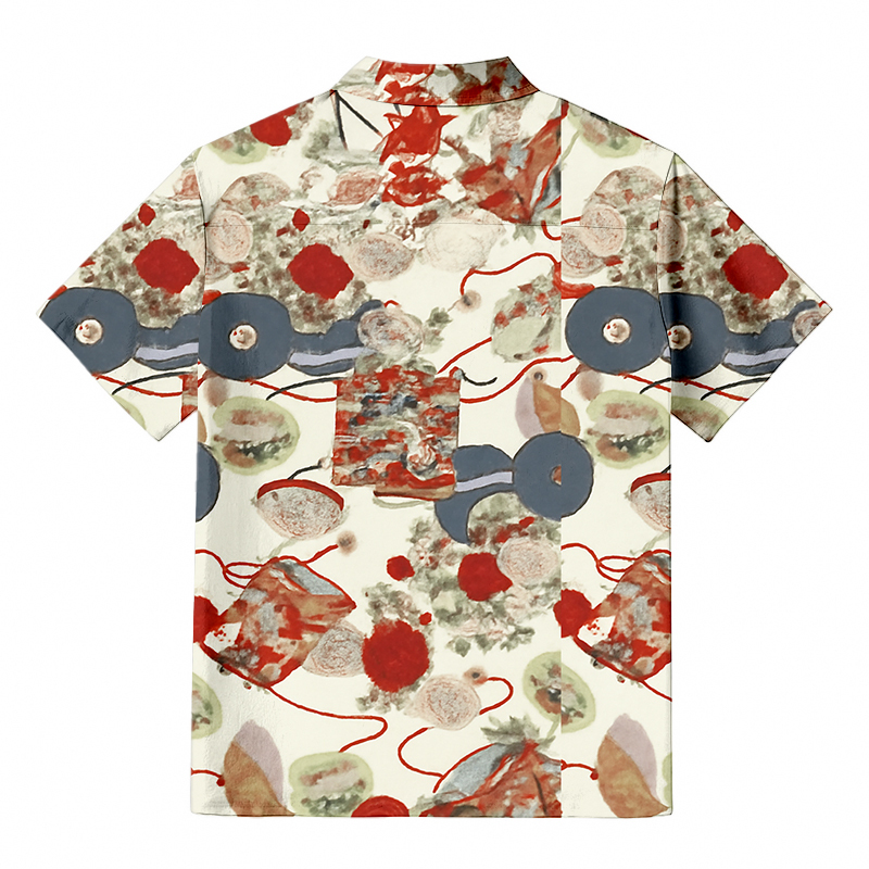 Tokyocanvas Shell And Flower Hawaiian Shirt