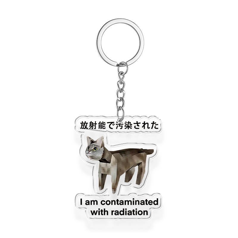 Tokyocanvas Cat Contaminated By Radiation Keychain