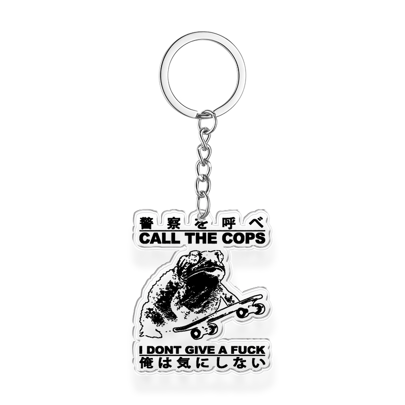 Tokyocanvas I Don't Care Keychain