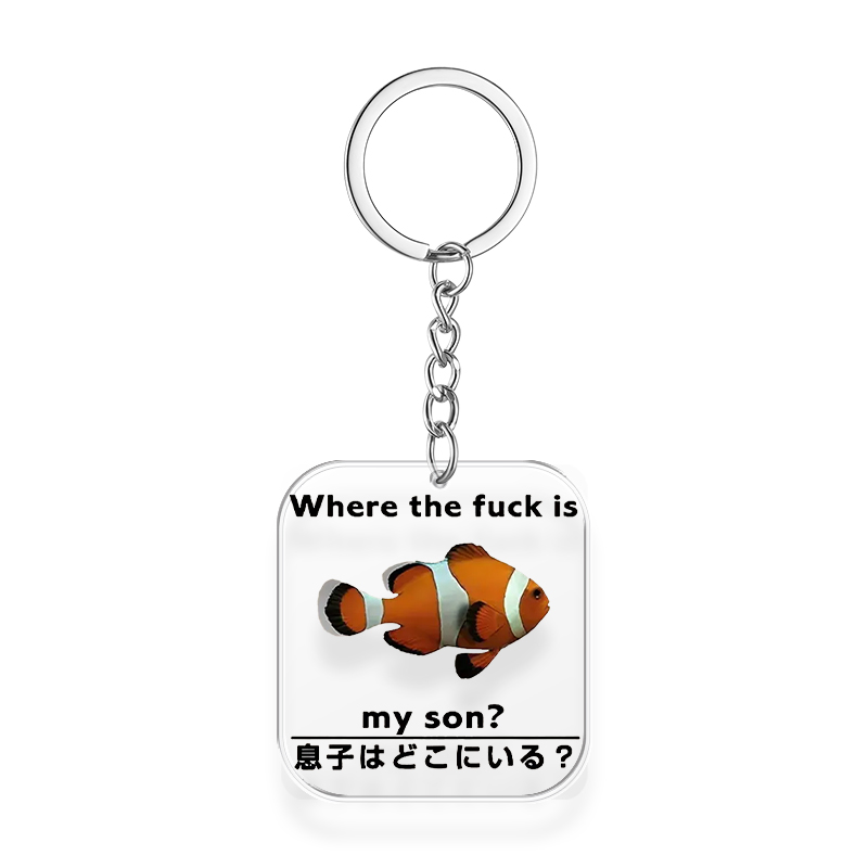 Tokyocanvas Fish Looking For Son Keychain