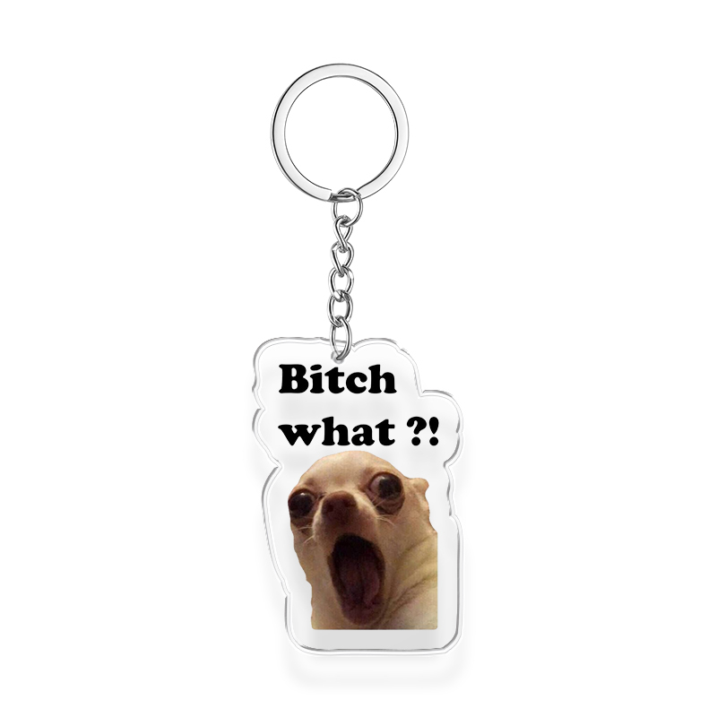 Tokyocanvas Bitxh What Cat Keychain