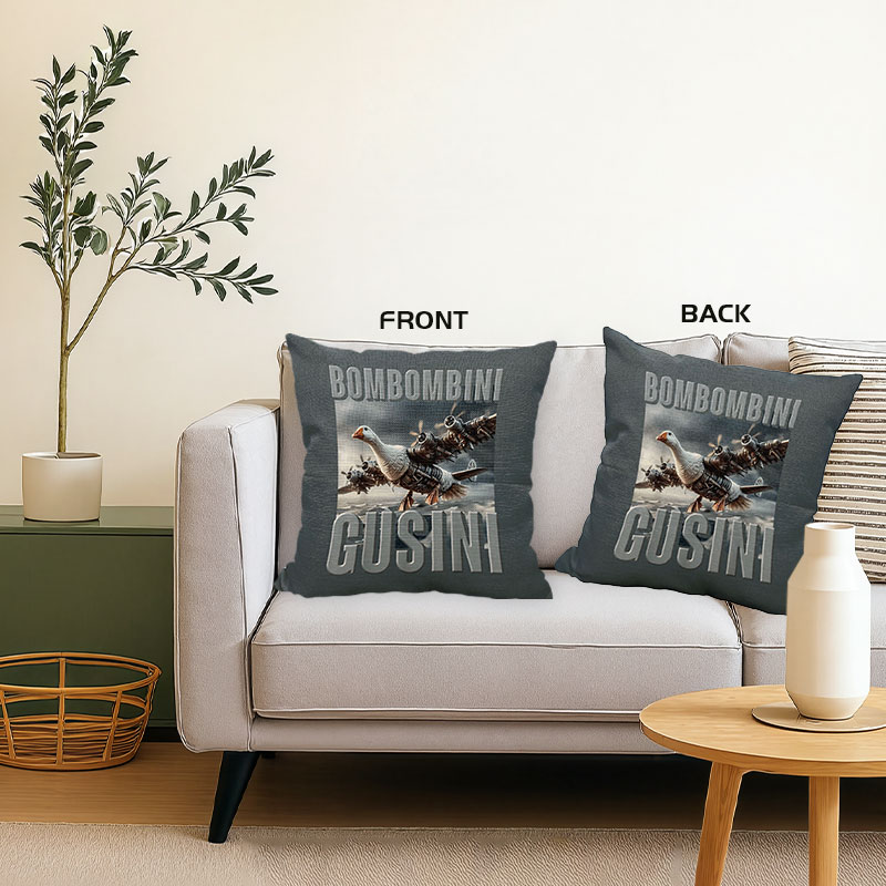 Tokyocanvas Gray Bombombini Gusini Pillow