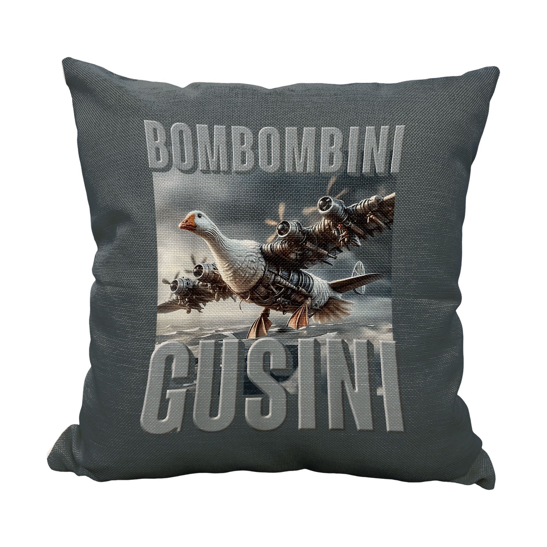 Tokyocanvas Gray Bombombini Gusini Pillow