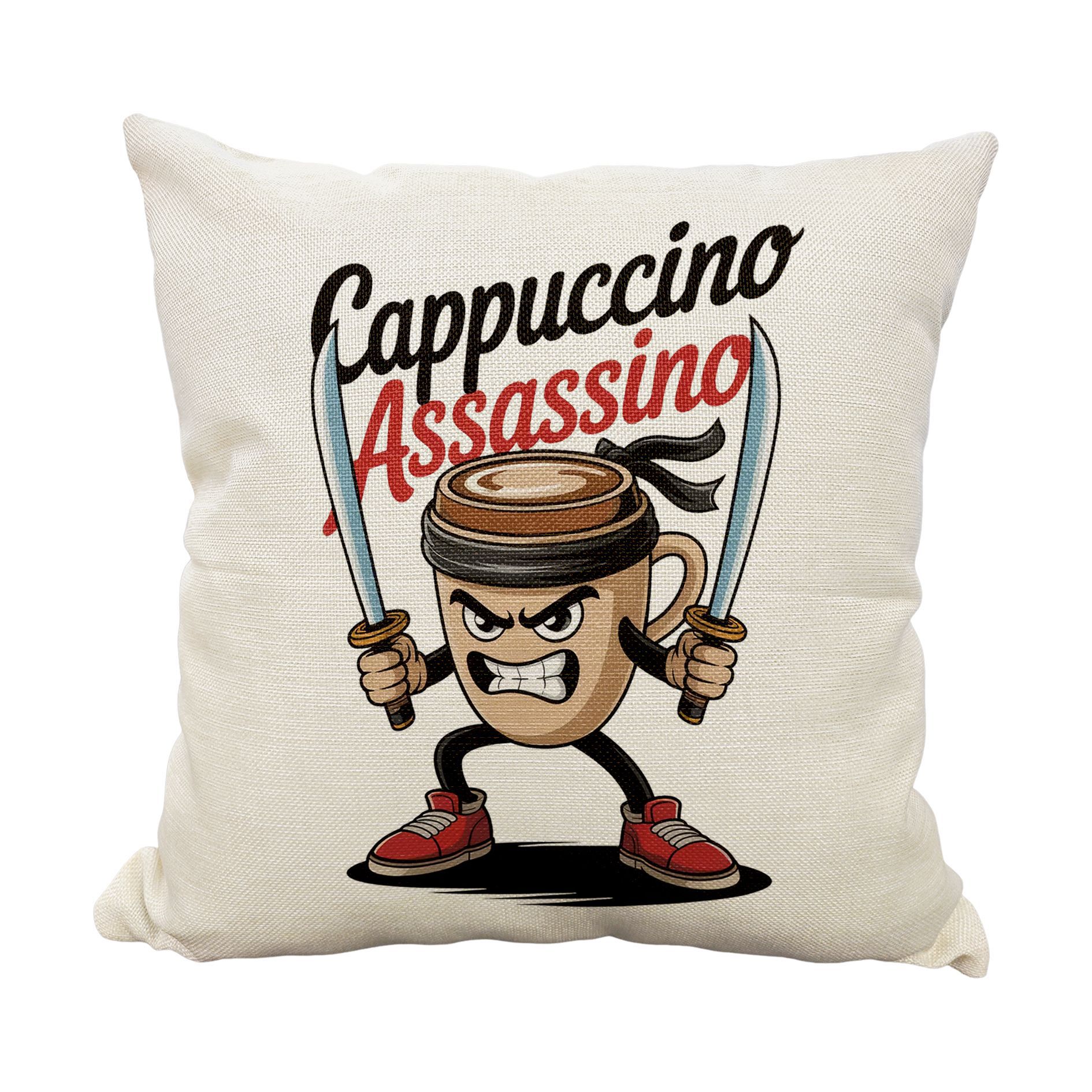 Tokyocanvas Cappuccino With Knifes Funny Pillow