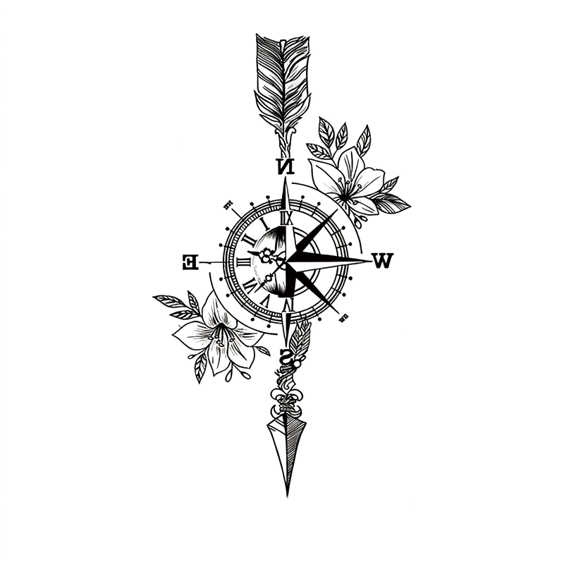 Tokyocanvas Wanderer Thorn Rose Temporary Tattoo