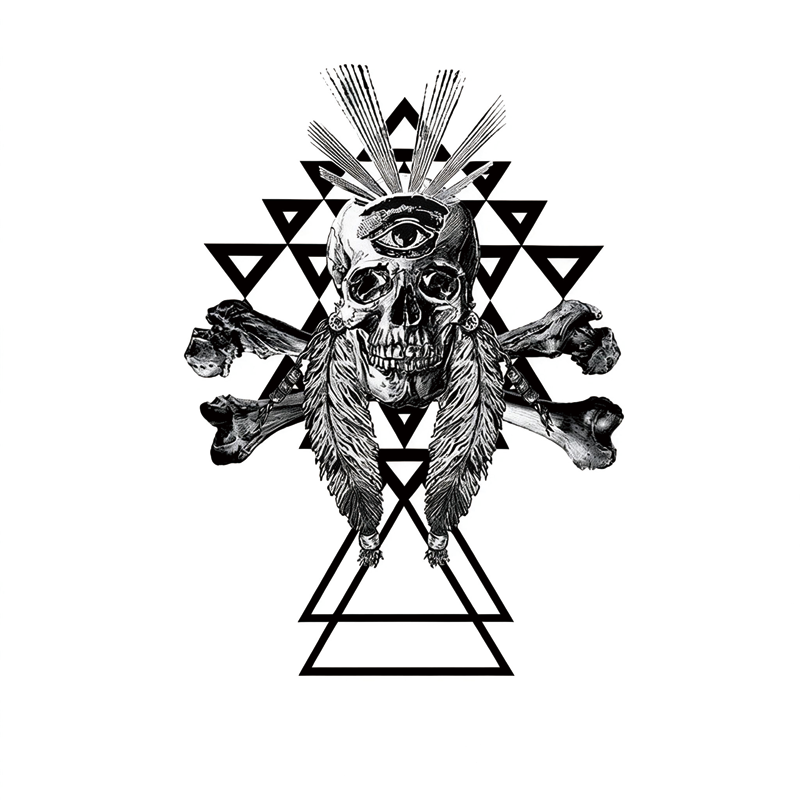 Tokyocanvas All Seeing Skull Temporary Tattoo