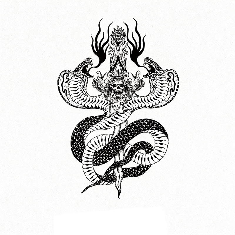 Tokyocanvas Eternal Naga Watcher Temporary Tattoo