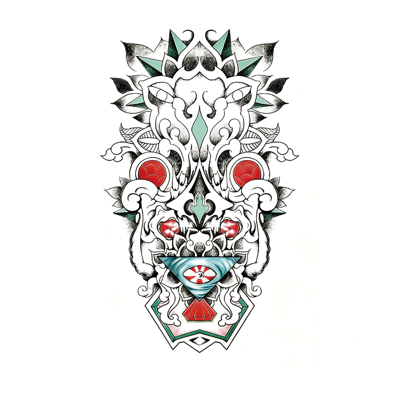 Tokyocanvas Lotus All Seeing Gem Temporary Tattoo