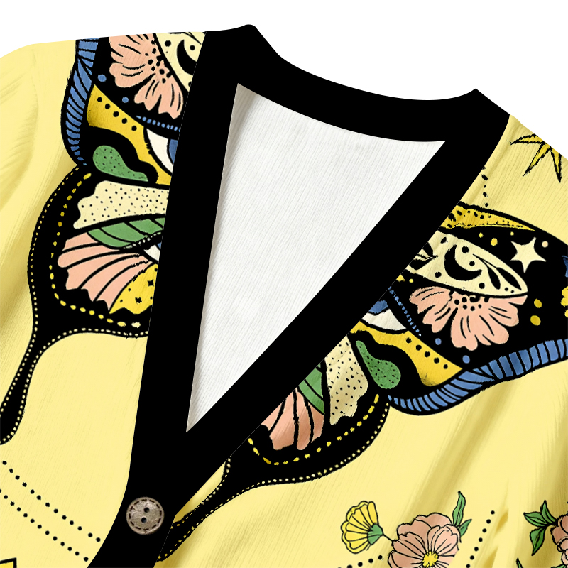 Tokyocanvas Magical Butterfly Ugly Cardigan Sweatshirt