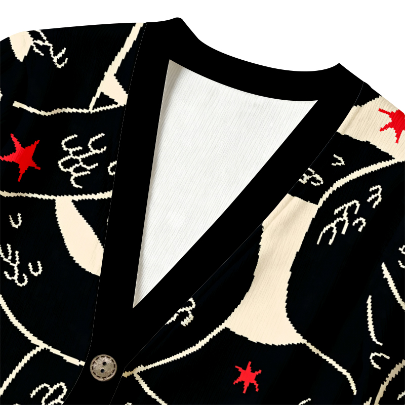 Tokyocanvas Black Snake Ugly Cardigan Sweatshirt